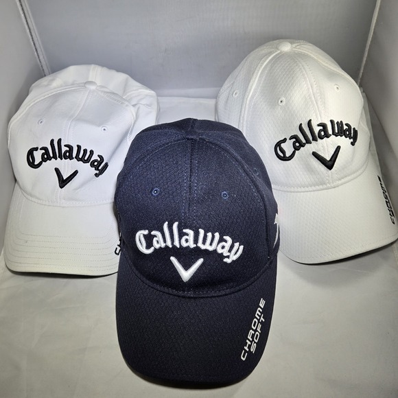 Callaway Other - Callaway Hat Cap Strapback Lot Of 3 Mens Big Bertha Golf Logo Lightweight